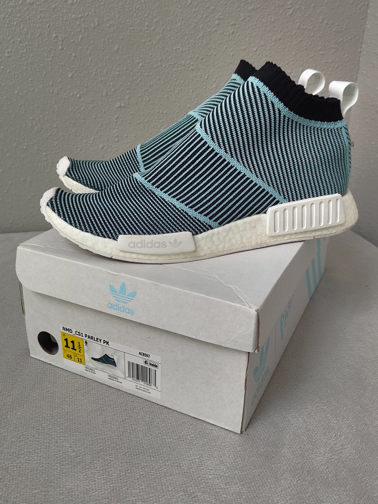 Size 11.5 - Adidas Nmd Cs1 Primeknit X Parley Blue Spirit Ac8597 Boost